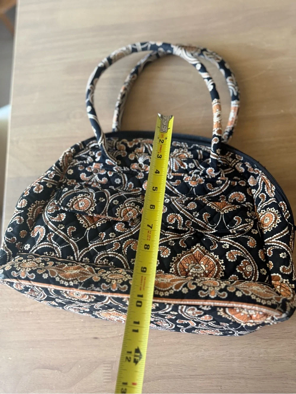 Vintage Vera Bradley Paisley Quilted Shoulder Bag Black & Brown Cottagecore Y2K